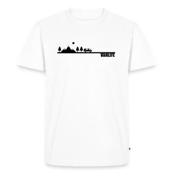 Van life paysage - T-shirt Premium bio Homme - blanc - Devant - Nico (187cm)