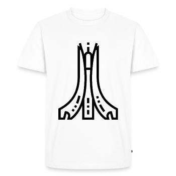 Monument algérien - T-shirt Premium bio Homme - blanc - Devant - Nico (187cm)