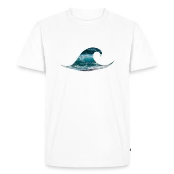 Surf de la mer océan vague - T-shirt Premium bio Homme - blanc - Devant - Nico (187cm)