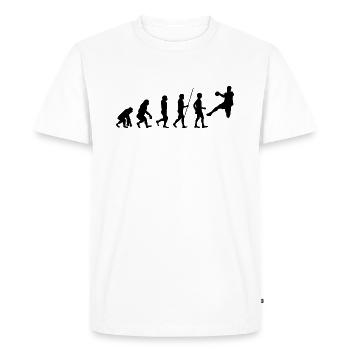 Handball Player Evolution Gift Handball Black - Men's Premium Organic T-Shirt - white - Front - Nico (187cm)