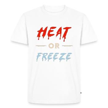 faire chauffer ou congeler ou traiter le sarcasme d’Halloween - T-shirt Premium bio Homme - blanc - Devant - Nico (187cm)