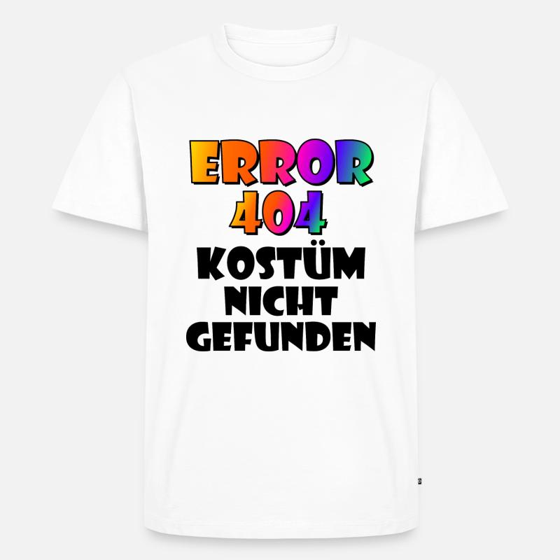 Error 404 - Männer Premium Bio T-Shirt - Weiß