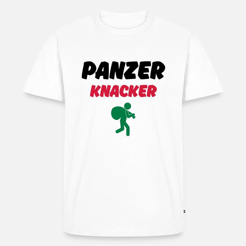 PANZERKNACKER - BEUTE - Männer Premium Bio T-Shirt - Weiß