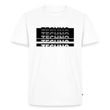 Techno - Men's Premium Organic T-Shirt - white - Front - Nico (187cm)