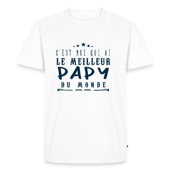 C'est moi qui a le meilleur Papy - T-shirt Premium bio Homme - blanc - Devant - Nico (187cm)