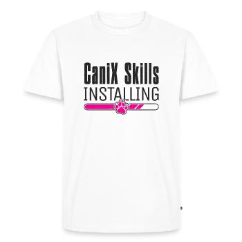 Canicross Running with Dog Dog Trekking Dog Sports - Men's Premium Organic T-Shirt - white - Front - Nico (187cm)