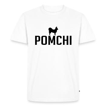 Pomchi Dog breeds Dogs Wilsigns - Men's Premium Organic T-Shirt - white - Front - Nico (187cm)