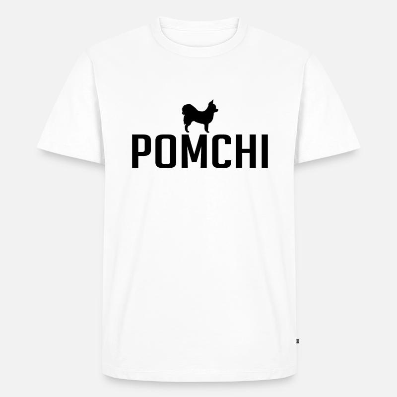 Pomchi Hunderasse Hunde Wilsigns - Männer Premium Bio T-Shirt - Weiß