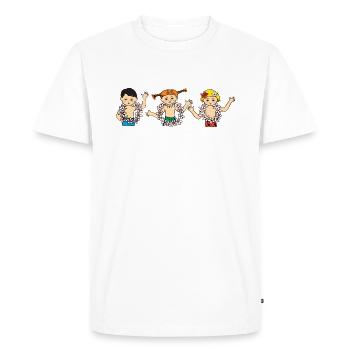Fifi Brindacier Avec Tommy Et Annika - T-shirt Premium bio Homme - blanc - Devant - Nico (187cm)