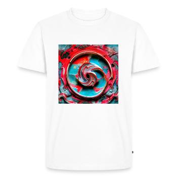 Wheel of Life - Men's Premium Organic T-Shirt - white - Front - Nico (187cm)