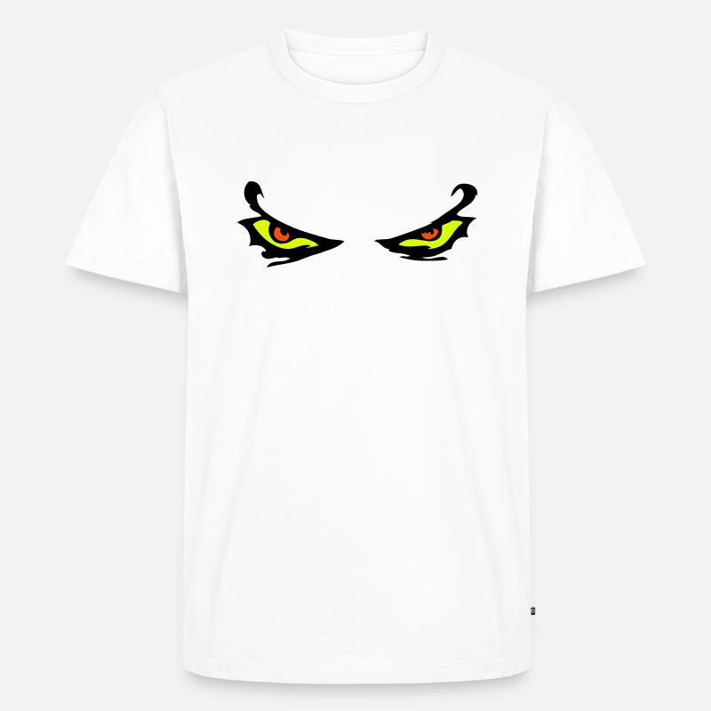 Evil Eyes - Männer Premium Bio T-Shirt - Weiß