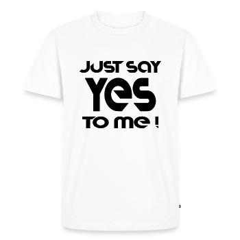 Saying text slogan cool - Men's Premium Organic T-Shirt - white - Front - Nico (187cm)