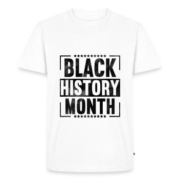 Mois de l’histoire des Noirs - T-shirt Premium bio Homme - blanc - Devant - Nico (187cm)