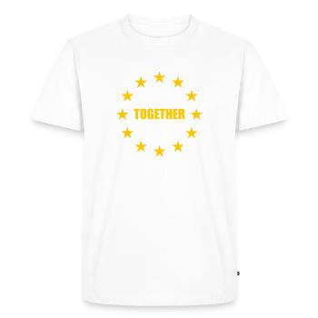 UE Europe drapeau européen drapeau européen - T-shirt Premium bio Homme - blanc - Devant - Nico (187cm)