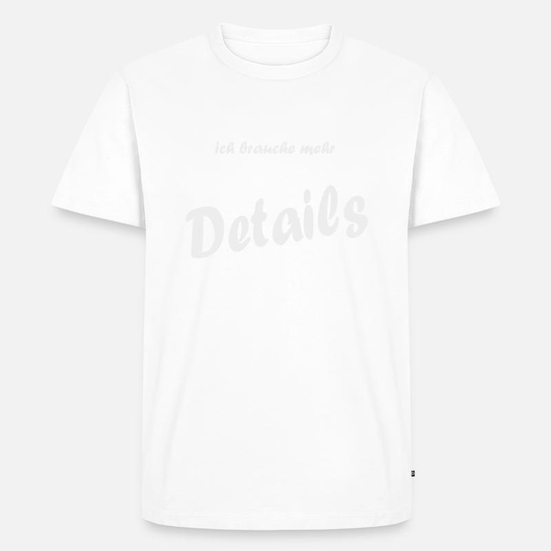 Details Hell - Männer Premium Bio T-Shirt - Weiß
