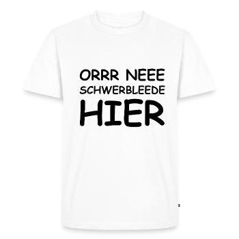 funny saying Ossi Saxon dialect - Men's Premium Organic T-Shirt - white - Front - Nico (187cm)