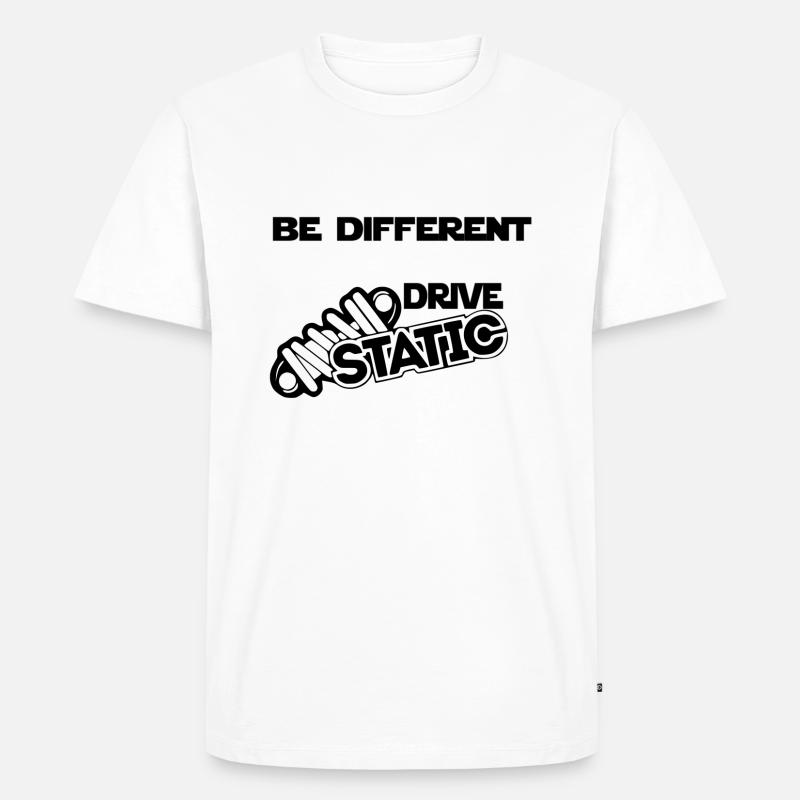 Sei anders! - Männer Premium Bio T-Shirt - Weiß