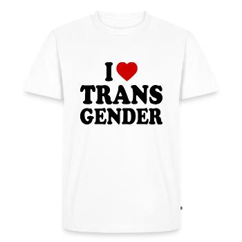 I love transgender trans - T-shirt Premium bio Homme - blanc - Devant - Nico (187cm)