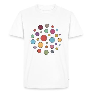 Points colorés - T-shirt Premium bio Homme - blanc - Devant - Nico (187cm)