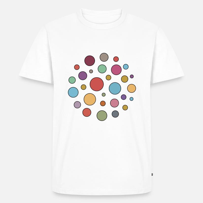 Bunte Punkte - Männer Premium Bio T-Shirt - Weiß