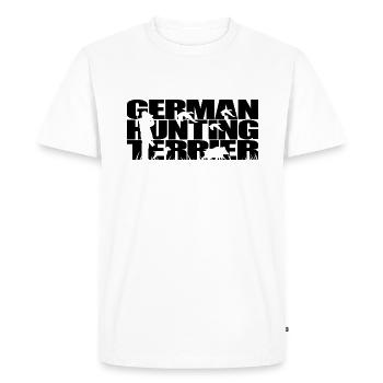 GERMAN HUNTING TERRIER Hunting Dogs Hunter Wilsigns - Men's Premium Organic T-Shirt - white - Front - Nico (187cm)