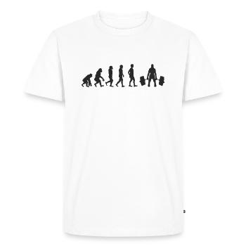 Evolution Weight Lifting - T-shirt Premium bio Homme - blanc - Devant - Nico (187cm)