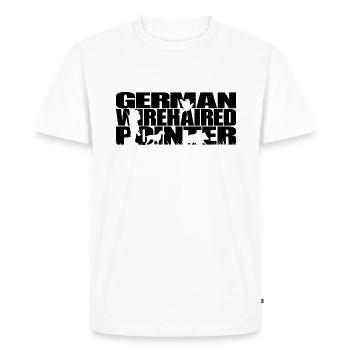 GERMAN WIREHAIRED POINTER Hunting Dogs Hunting Wilsigns - Men's Premium Organic T-Shirt - white - Front - Nico (187cm)