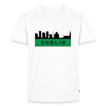City of Dublin - Ireland - Men's Premium Organic T-Shirt - white - Front - Nico (187cm)