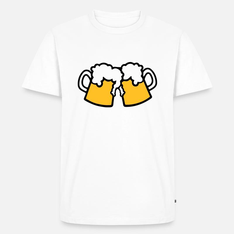 Bier - Männer Premium Bio T-Shirt - Weiß