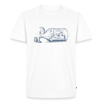 Planeurs dans une bouteille - T-shirt Premium bio Homme - blanc - Devant - Nico (187cm)