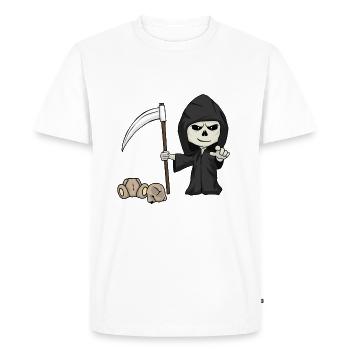Petite faucheuse - T-shirt Premium bio Homme - blanc - Devant - Nico (187cm)