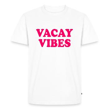 Vacay vibes - T-shirt Premium bio Homme - blanc - Devant - Nico (187cm)