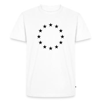 Les stars de l'UE en noir - Europe Union européenne - T-shirt Premium bio Homme - blanc - Devant - Nico (187cm)