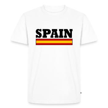 Spain flag - Men's Premium Organic T-Shirt - white - Front - Nico (187cm)