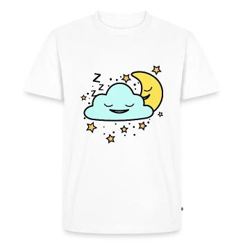 SLEEPING NIGHT SKY - Men's Premium Organic T-Shirt - white - Front - Nico (187cm)