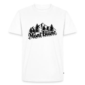 Mont Blanc - Forêt et Montagne Randonnée Loisirs - T-shirt Premium bio Homme - blanc - Devant - Nico (187cm)