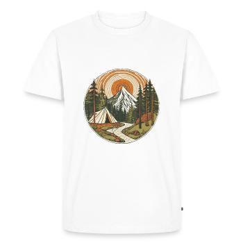 Forest Tales - Men's Premium Organic T-Shirt - white - Front - Nico (187cm)