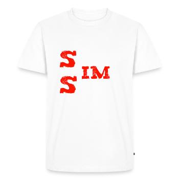 Sixpack, manteau de bacon, énonciation drôle, drôle, fête - T-shirt Premium bio Homme - blanc - Devant - Nico (187cm)