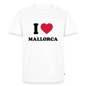I Heart Mallorca - T-shirt Premium bio Homme - blanc - Devant - Nico (187cm)