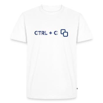 Ctrl C - Twins /Binoculars - Men's Premium Organic T-Shirt - white - Front - Nico (187cm)