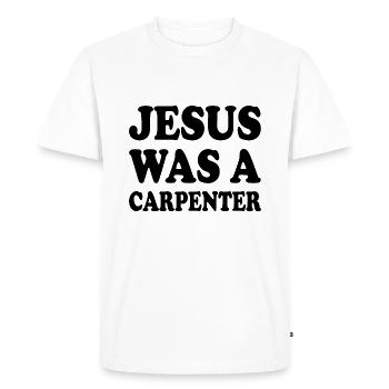 jesus was a carpenter - T-shirt Premium bio Homme - blanc - Devant - Nico (187cm)