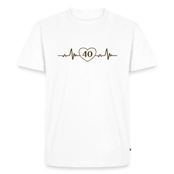 40e anniversaire Quarante 40 ans Fête d’anniversaire - T-shirt Premium bio Homme - blanc - Devant - Nico (187cm)