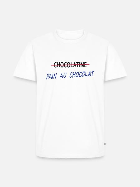 Pain au chocolat - T-shirt Premium bio Homme - blanc