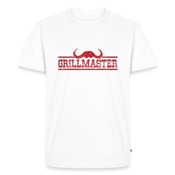 Maître de gril Gril shirt - T-shirt Premium bio Homme - blanc - Devant - Nico (187cm)