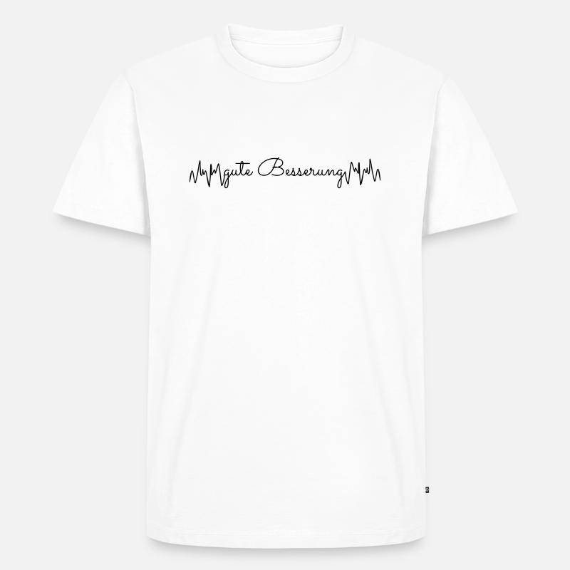 gute besserung - Männer Premium Bio T-Shirt - Weiß