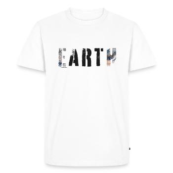 ART DE LA TERRE - T-shirt Premium bio Homme - blanc - Devant - Nico (187cm)