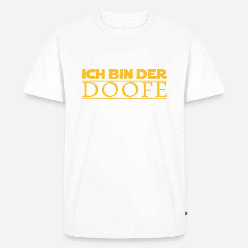 ich bin der doofe (jedi) - Männer Premium Bio T-Shirt - Weiß