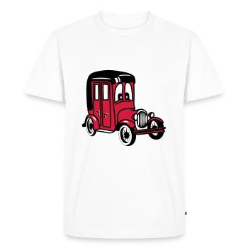 Oldie classique voiture voiture voiture voiture dr - T-shirt Premium bio Homme - blanc - Devant - Nico (187cm)