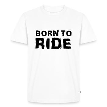 Born to ride - T-shirt Premium bio Homme - blanc - Devant - Nico (187cm)