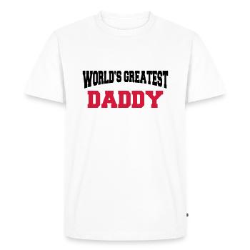 World's greatest Daddy - Men's Premium Organic T-Shirt - white - Front - Nico (187cm)